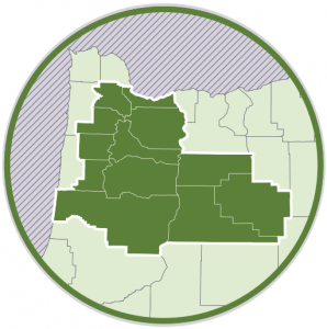 Oregon map of counties